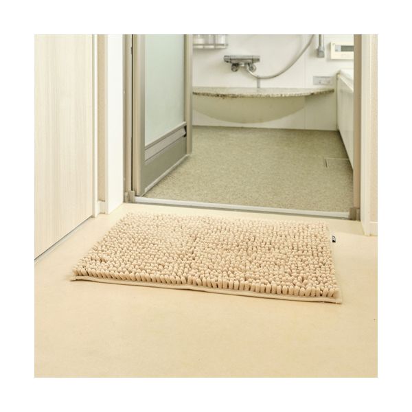 山崎産業 SUSU抗菌ストロングW バスマットEC M 約40×60cm ベージュ 1枚