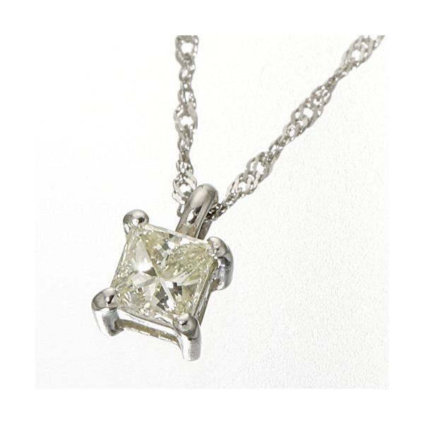 0.15ctダイヤモンドプリンセスカットペンダント/ネックレス プラチナ(4)