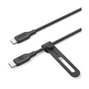 (まとめ) アンカージャパン ANKER USB-C&USB-C ケーブル(240W エコフレンドリーナイロン) 0.9m ブラック A80E50111本 【×2セット】