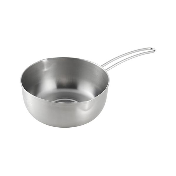 パルトール オールステンレス製 雪平鍋 18cm あると便利な目盛付 ガス・IH調理器対応 PRT-18Y