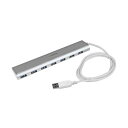 StarTech.com 7ポート USB3.0ハブ(ケーブル一体型) シルバー&ホワイト ST73007UA 1個