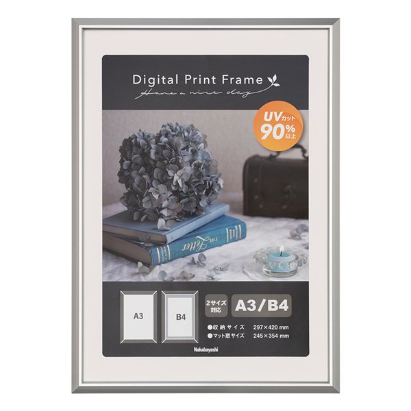 アルミ製デジタルプリントフレーム A3判／B4判 F-DPA-A3-SV