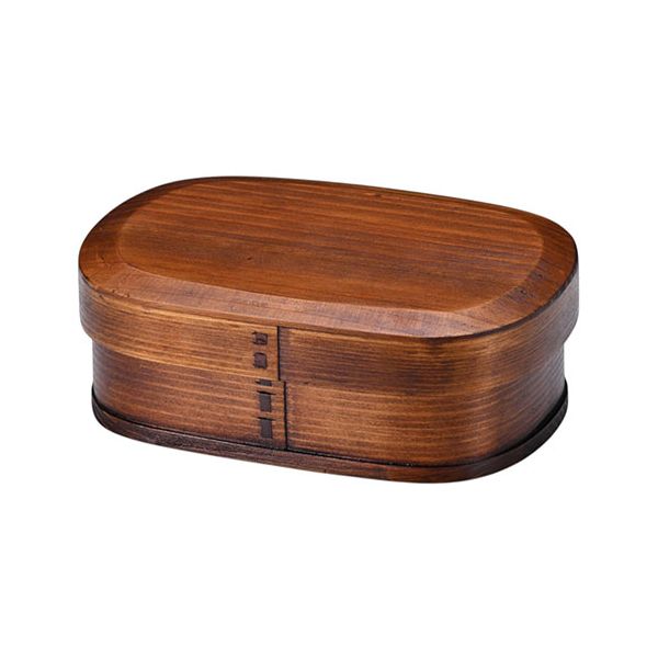 曲げわっぱ弁当箱(大) 取り外し可能な仕切り付 盛り付けしやすい 洗いやすい ナチュラルな風合い MWB-850