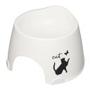 (まとめ)猫専用フードボウル すべり止め付 ホワイト【×5セット】 (猫用品)