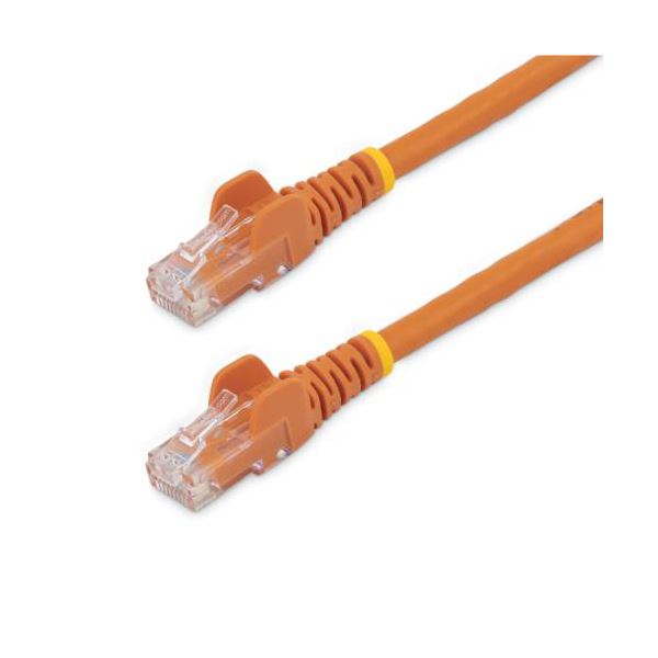 (まとめ) StarTech.com カテゴリ6 LANケーブル RJ45モールドコネクタ 5m オレンジ N6PATC5MOR 1本 【×3セット】