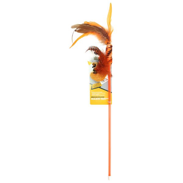 （まとめ）プレインスクイーク ワンズリアルバード オレンジ【×3セット】 (猫用玩具) 送料込！