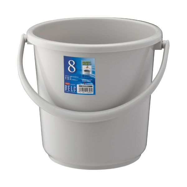 【まとめ】 ベルクバケツ 8SB 本体 Lグレー GBEC184 【×2セット】