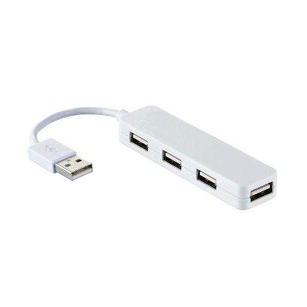 エレコム USB2.0ハブ(コンパクトタイプ) ホワイト U2H-SN4NBWH 1個