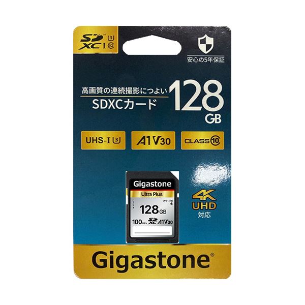 （まとめ）Gigastone SDXCカード 128GB V30 UHS-1 U3 A1 GJSX-128GV3A1 1枚【×3セット】