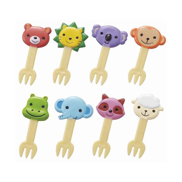 【10セット】 トルネ なかよしどうぶつフォークピック 8本入 P-3547X10