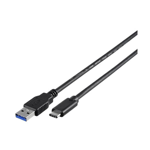 （まとめ） バッファローUSB3.1 Gen1ケーブル（A to C） ブラック 1.5m BSUAC31115BK 1本 【×3セット】