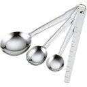 【5個セット】 貝印 Kai Kitchen ステンレス 計量スプーンセット(すりきりヘラ付き) DH-8121