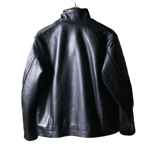 フランス空軍レザージャケットレプリカ ブラック (サイズ96)