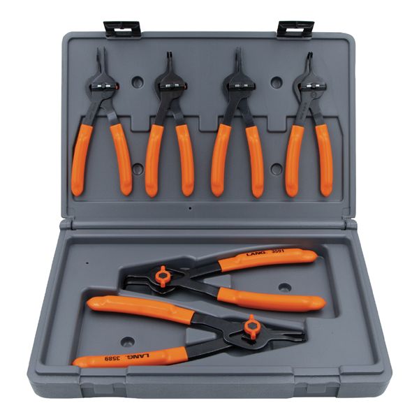 LANGTOOLS ラングツール スナップリングプライヤーセット 軸穴兼用 6本入 穴リング 10〜44mm 3597