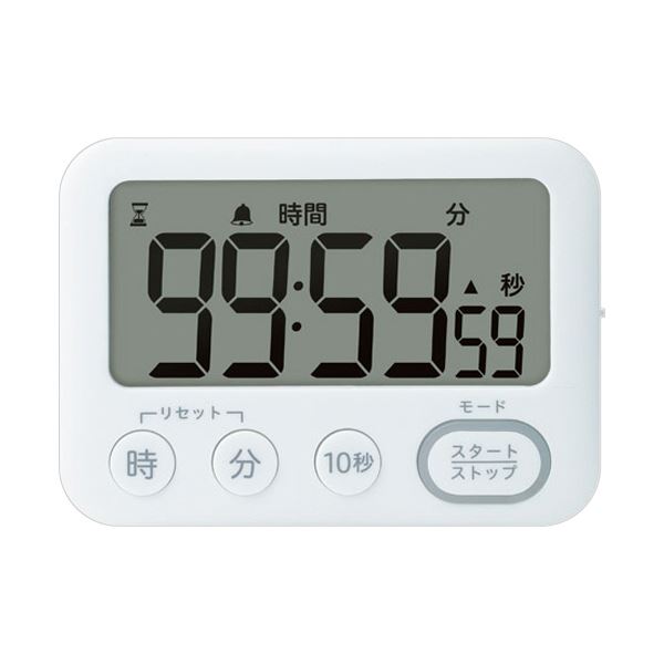 ソニックトキ・サポ 100時間タイマー スタンド付 光ってお知らせ ホワイト LV-3288-W 1台(3)