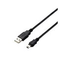 (まとめ)エレコム USB2.0A-miniBケーブル 3.0m RoHS指令準拠(10物質) U2C-AM30BK/ID 1本【×3セット】