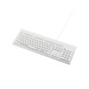 エレコム キーボード/有線/メンブレン式/フルサイズ/洗える/抗菌/ホワイト TK-WS01UMKWH(2)