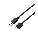 エレコム USB3.0A-microBケーブル 1.5m RoHS指令準拠（10物質） USB3-AMB15BK/ID 1本