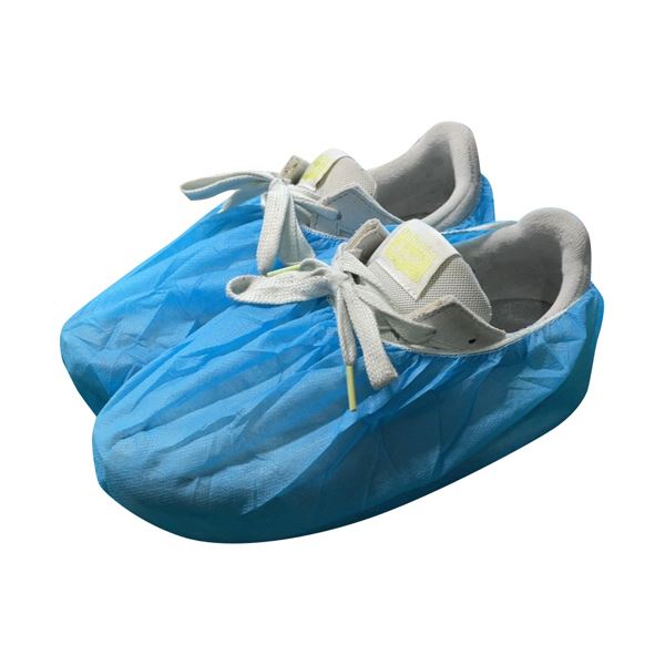 (まとめ）アマノ 不織布シューズカバー ブルーAM-CF067 1パック（100枚）【×5セット】