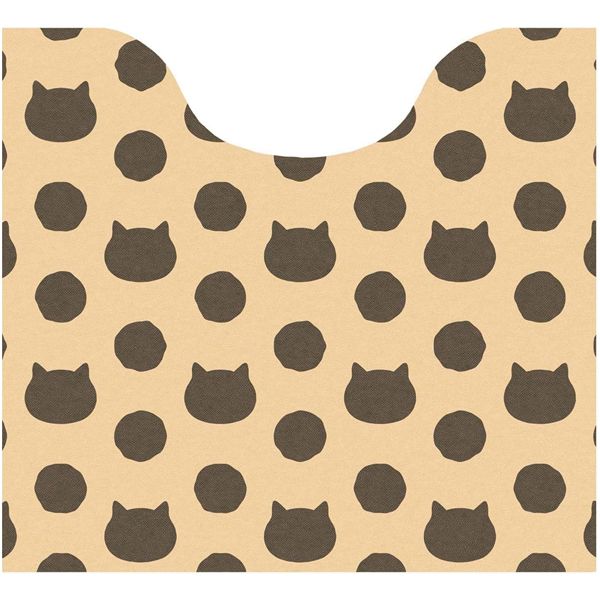 オカトー 使い捨て トイレマット キャットベージュ 15枚入