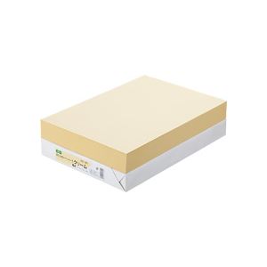 （まとめ） TANOSEE αエコカラーペーパーII B4 クリーム 1冊（500枚） 【×5セット】