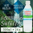 甲州の5年保存水 備蓄水 500ml×24本（1ケース） 非常災害備蓄用ミネラルウォーター 2