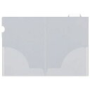 (まとめ) ニックス インデックス付クリアホルダー A4(見開きA3) 二つ折アッパーインデックス付 MS-ICH-UWA4 1パック(10枚) 【×10セット】