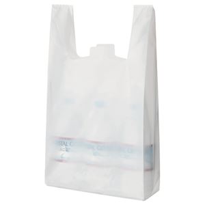 （まとめ） TANOSEE 乳白レジ袋 35号 ヨコ265×タテ540×マチ幅130mm 1パック（100枚） 【×15セット】
