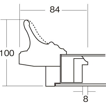 油絵額縁／油彩額縁 【F10 シルバーアクリル】 黄袋 吊金具付き 高級感 送料込！