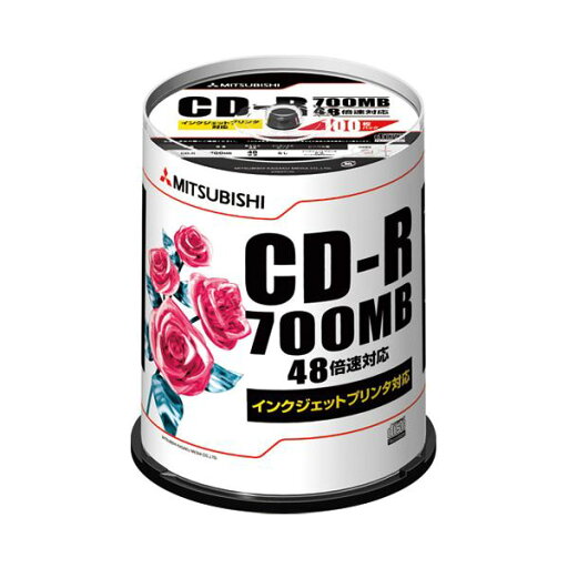 三菱化学 データ用CD-R 100枚入り SR80PP100 三菱化学 データ用CD-R 100枚入り SR80PP100