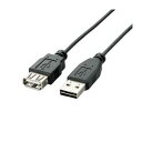 (まとめ)エレコム 両面挿しUSB延長ケーブル(A-A) U2C-DE15BK【×5セット】(2)