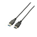 (まとめ)エレコム 極細USB3.0延長ケーブル(A-A) USB3-EX20BK【×3セット】(2)