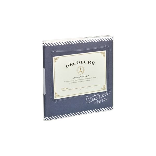 (業務用セット) アルバム 写真 ナカバヤシ かける～の台紙アルバム 写真（KAKERUNO）／デコルーレ／ブックタイプ／S／ブルー アK-SB-101-B#102#【×5セット】