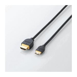 (まとめ)エレコム イーサネット対応HDMI-Miniケーブル(A-C) DH-HD14EM10BK【×2セット】 送料込！