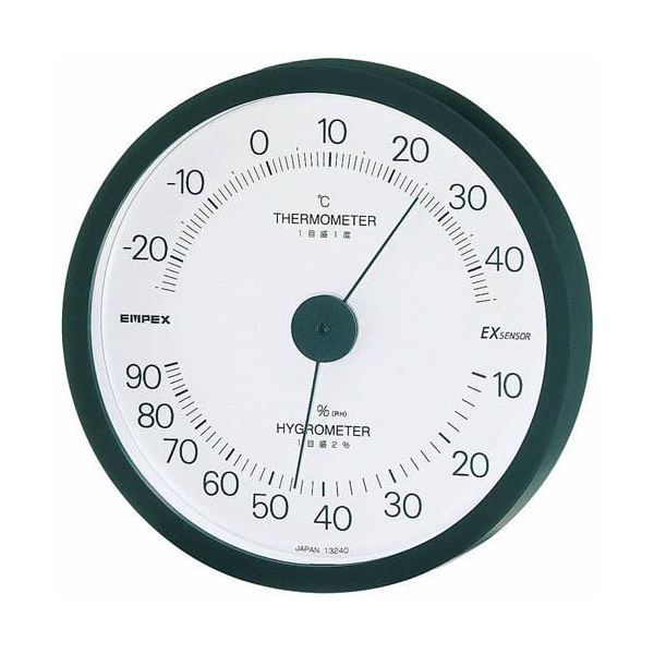 (まとめ)EMPEX 温度・湿度計 エクシード 温度・湿度計 壁掛用 TM-2302 ブラック【×3セット】