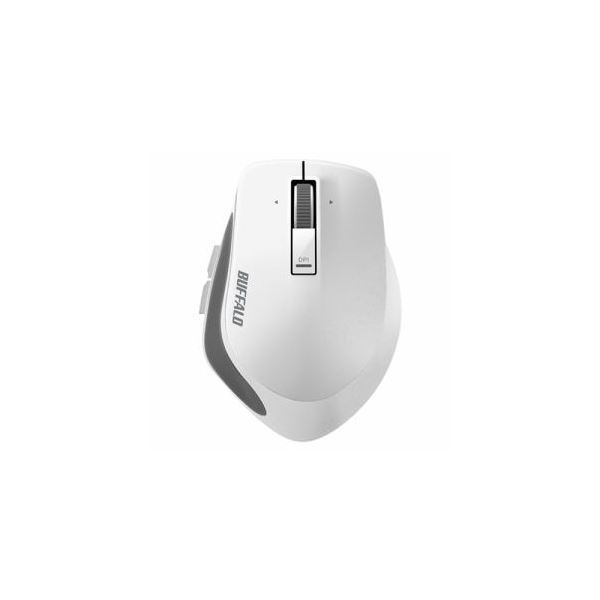 (まとめ) BUFFALO バッファロー BSMBW500MWH Premium Fitマウス 無線/BlueLED光学式/静音/5ボタン/横スクロール/Mサイズ ホワイト 【×2セット】