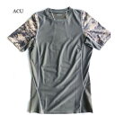 スリムフィットコンプレッションアメリカ軍タクティカルトレーニング吸汗速乾シャツ半袖レプリカ ACU XL