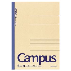 (まとめ) コクヨ 再生紙キャンパスノート A4 B罫 40枚 ノ-E201BN 1冊 【×15セット】