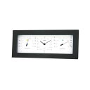(まとめ)EMPEX置き掛け兼用 MONO 温度計・時計・湿度計 MN-4841 ホワイト【×2セット】 送料込！