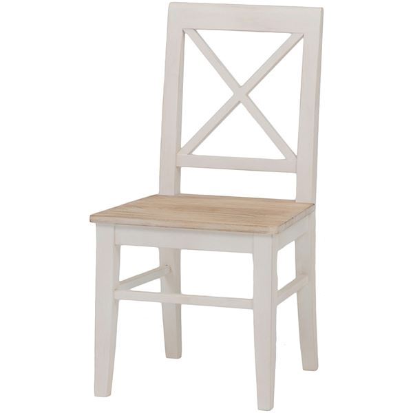 ダイニングチェア 食卓椅子 約幅45.5cm ホワイト 木製 座面：桐材 アンティーク調 リビング 備品 什器【代引不可】 送料込！