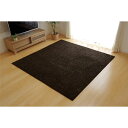 ラグマット/絨毯 【3畳 無地 ブラウン 約190×240cm】 日本製 防炎 抗菌 防臭 防ダニ 通年使用 シャギー タフト 〔リビング〕【代引不可】(3)