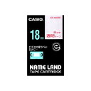 (まとめ) カシオ ネームランド用テープカートリッジ スタンダードテープ 8m XR-18XRD 透明 赤文字 1巻8m入 【×2セット】(2)
