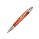キャンディカラー ボールペン/文房具 【Orange カーリーメイプル】 パーカータイプ 芯:0.7mm 日本製 文具 『Air Brush Wood Pen』