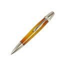 キャンディカラー ボールペン/文房具 【Yellow カーリーメイプル】 パーカータイプ 芯:0.7mm 日本製 文具 『Air Brush Wood Pen』