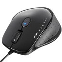 バッファロー(サプライ) 有線 BlueLED 5ボタン NEOFITマウス Mサイズ ブラック BSMBU510MBK(2)