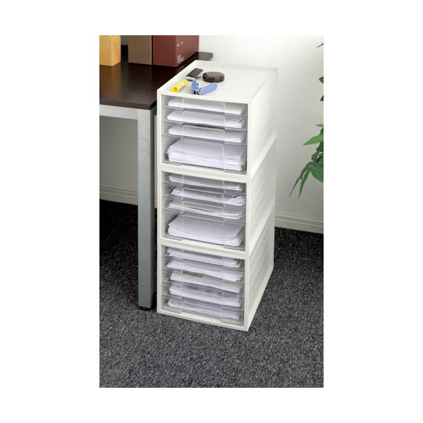 (まとめ）アイリスオーヤマ レターケース4段 LCJ-4D ホワイト【×5セット】