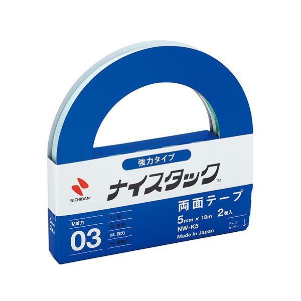 Rakuten - （まとめ） ニチバン ナイスタック 強力タイプ 5mm×18m 2巻入 【×10セット】
