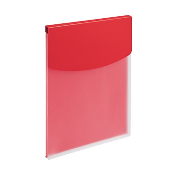 (まとめ) ライオン事務器 ホルダーファイル(ビジカル) フタ付 A4タテ 325×225mm 背幅16mm レッド PH-13..