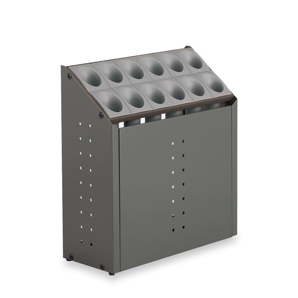 モダン 傘立て 【C12 グレー 12本立】 幅496mm スチール 樹脂製脚付 テラモト 『オブリークアーバン』 ..