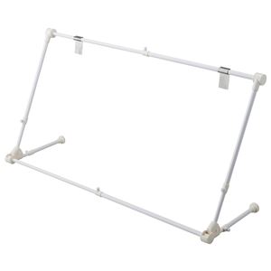 〔10個セット〕 室内物干しハンガー 洗濯物干し 幅70cm~90cm ホワイト 折りたたみ可 エアコンハンガー 洗濯用品 ランドリー用品